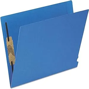 Pendaflex H10U13BL Reinforced End Tab Expansion Folder, Two Fasteners, Letter, Blue, 50/Box