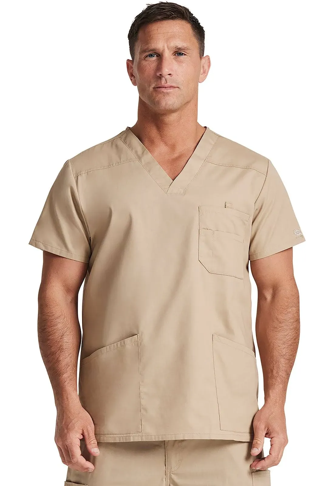 Men's V-Neck Solid Scrub Top