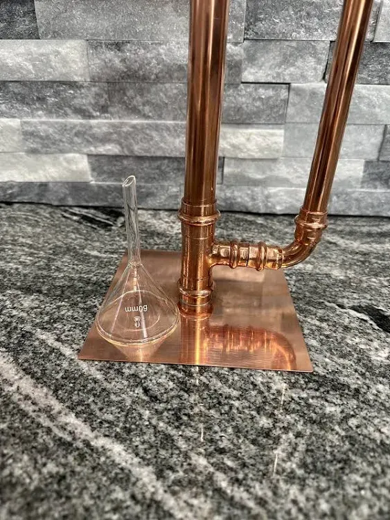 Copper Proofing Parrot for Distilling 100% Lead Free,Brewing Beer, Moonshine, Tequila with Glass Funnel