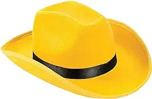 Yellow Cowboy Hat - 1 Piece