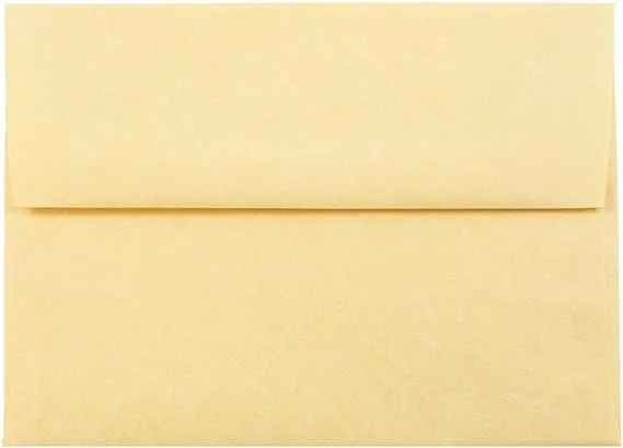 JAM PAPER A7 Parchment Invitation Envelopes - 5 1/4 x 7 1/4 - Natural Recycled - 50/Pack