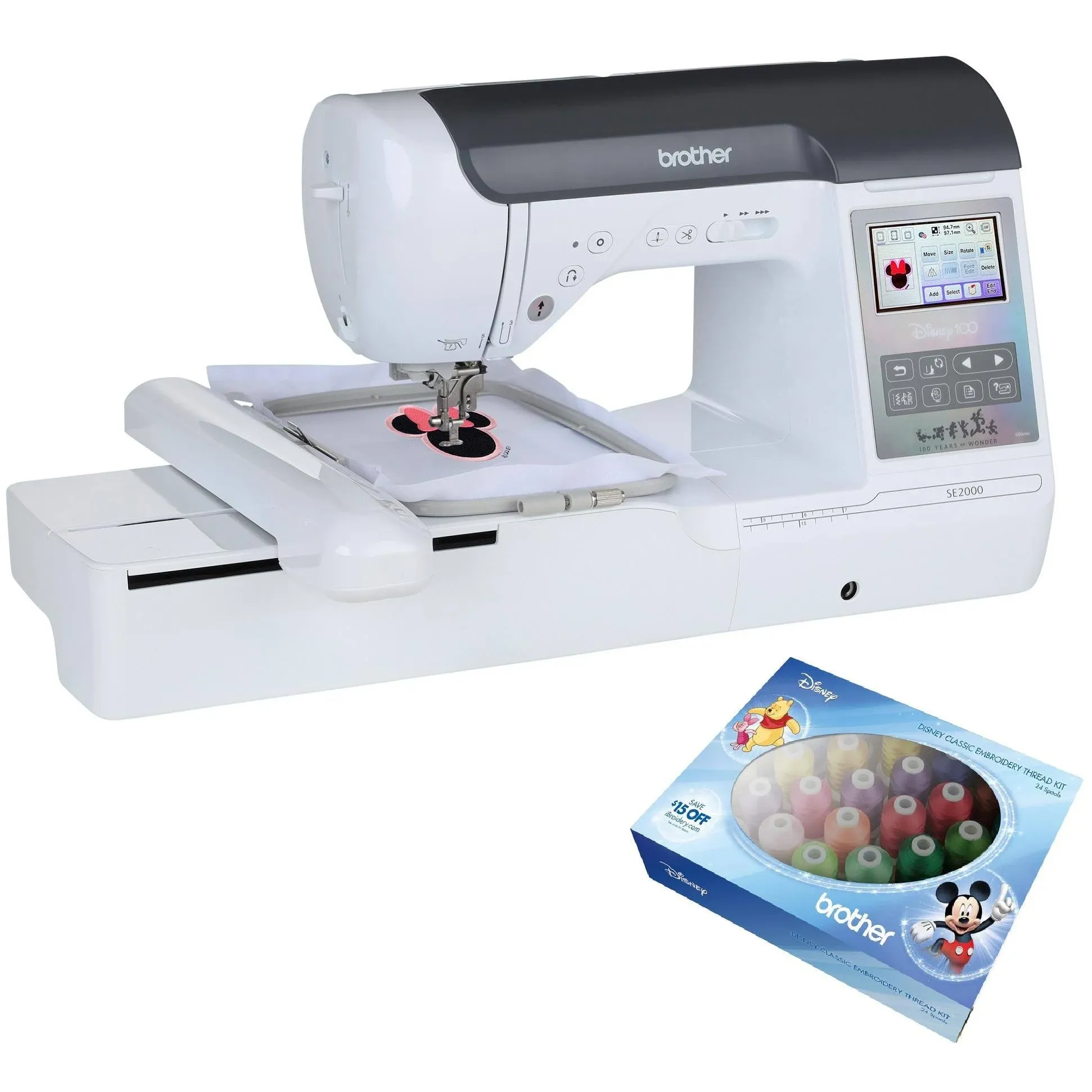 Brother SE2100Di Disney Sewing and Embroidery Machine and ETPDISCL24 Disney ...