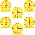 edxeducation Student Clocks - Set of 6 - Clock for Kids Learning to Tell Time - Analog Clocks with Movable Hands to Teach Chi