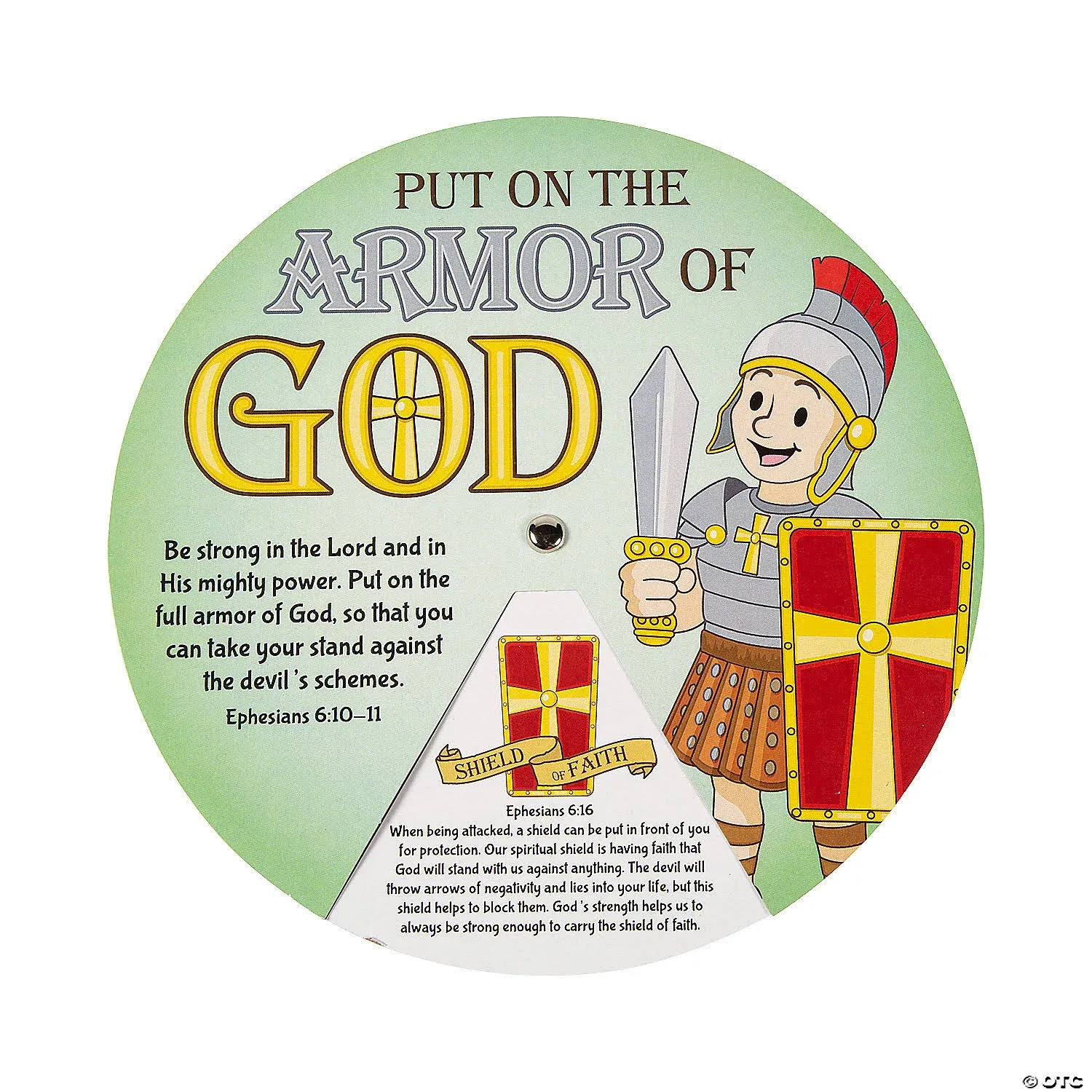 Armor of God Learning Wheels, Birthday, Educational, 12 Pieces