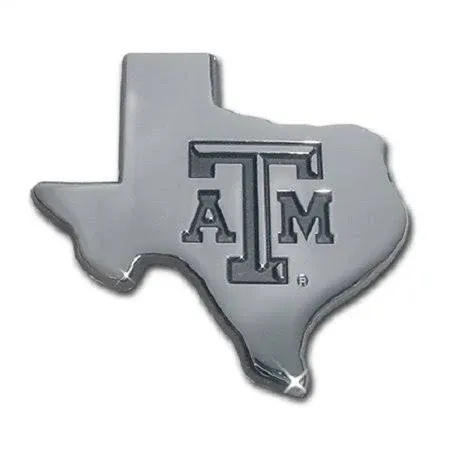 Elektroplate Texas A&M (TX Shape Debossed) Premium Athletics Car Truck Auto Emblem