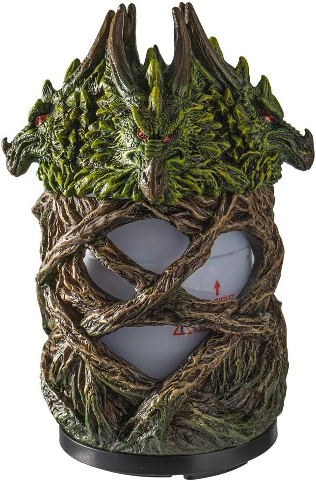 Pacific Giftware Mystical Tree Dragon Aroma Diffusers for Essential Oils 4 Timer Color Changing LED Night Light Auto Off Gothic Fantasy Home Decor