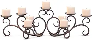 Pilgrim Home and Hearth 17502 Hawthorne Candelabra Candle Holder, Distressed Bronze