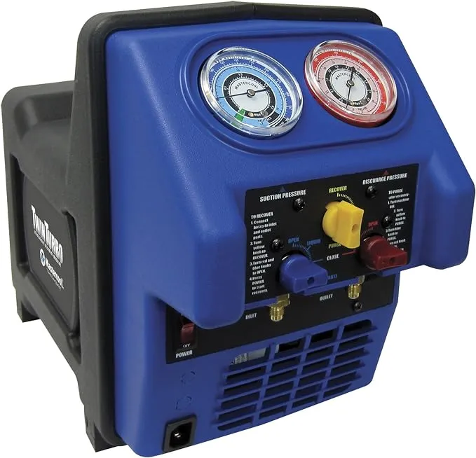 Mastercool (69300 Black/Blue Twin Turbo Refrigerant Recovery System