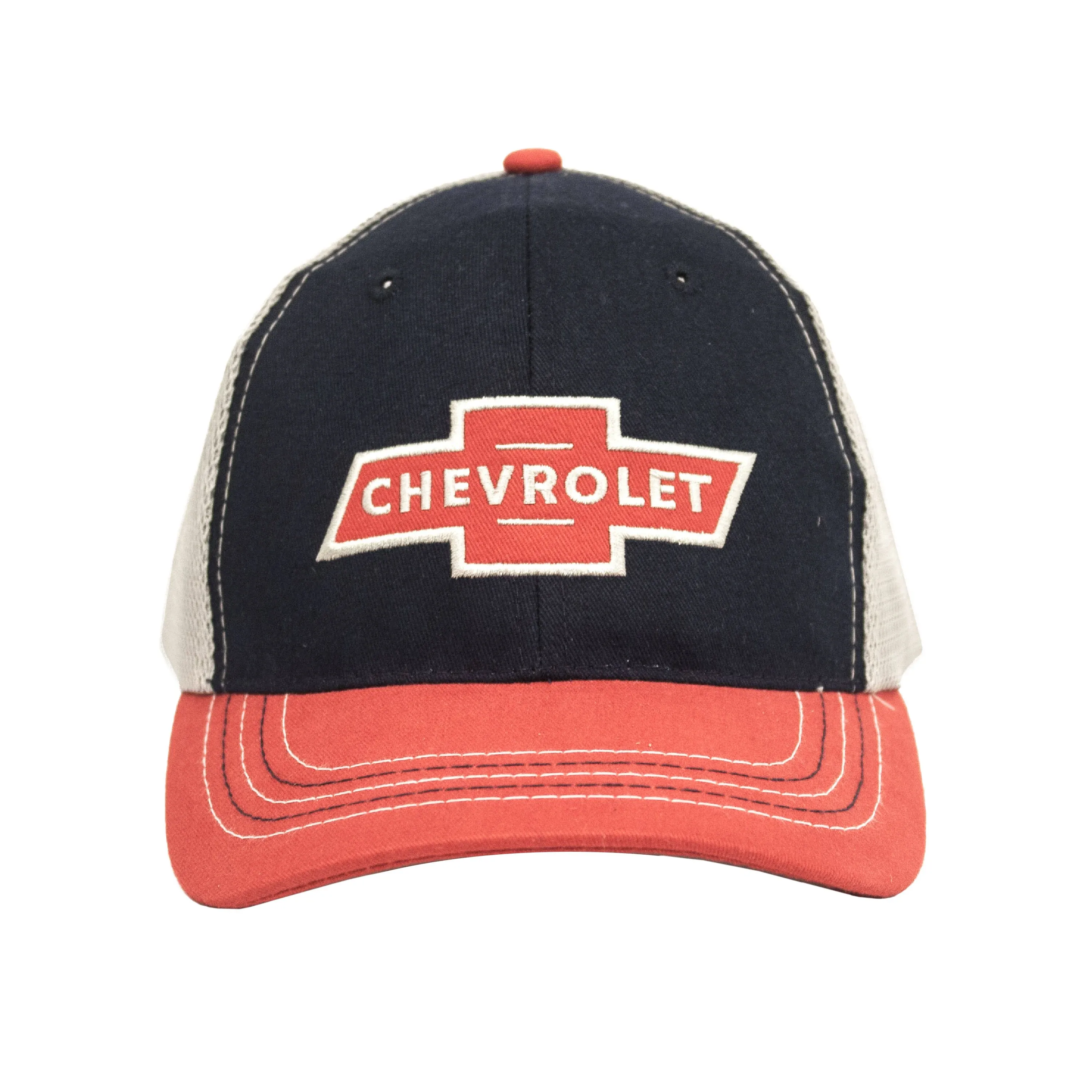 Tee Luv Chevy Trucker Hat - Patriotic Chevrolet Bowtie Logo Hat