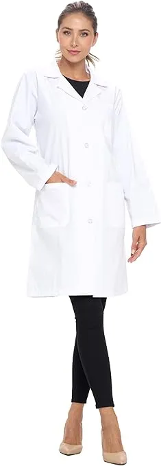 Natural Uniforms unisex 40 inch Lab Coat, White XXSmall