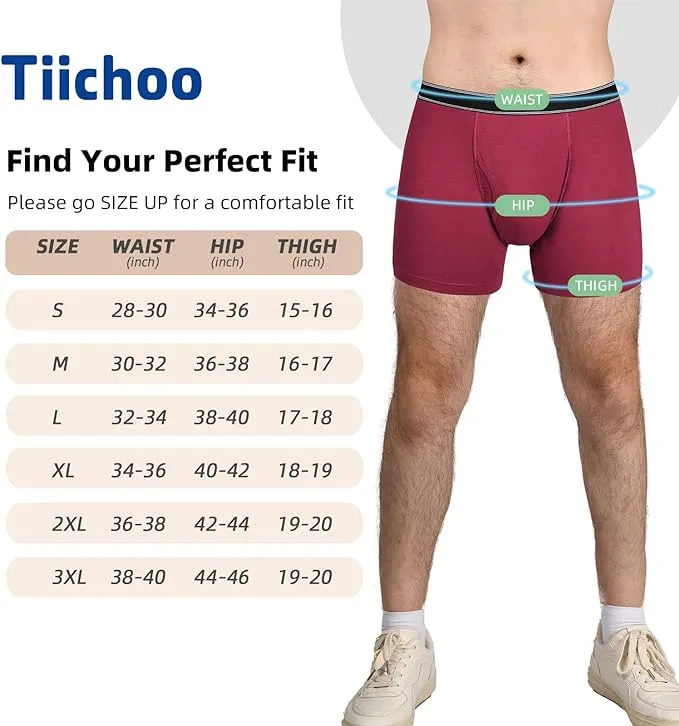Mens Incontinence Boxer Briefs Washable Leak Proof Underwear for Men Cotton Reusable Incontinence Underwear 3 Pack(X-Large, Gray/Navy Blue/Burgundy)