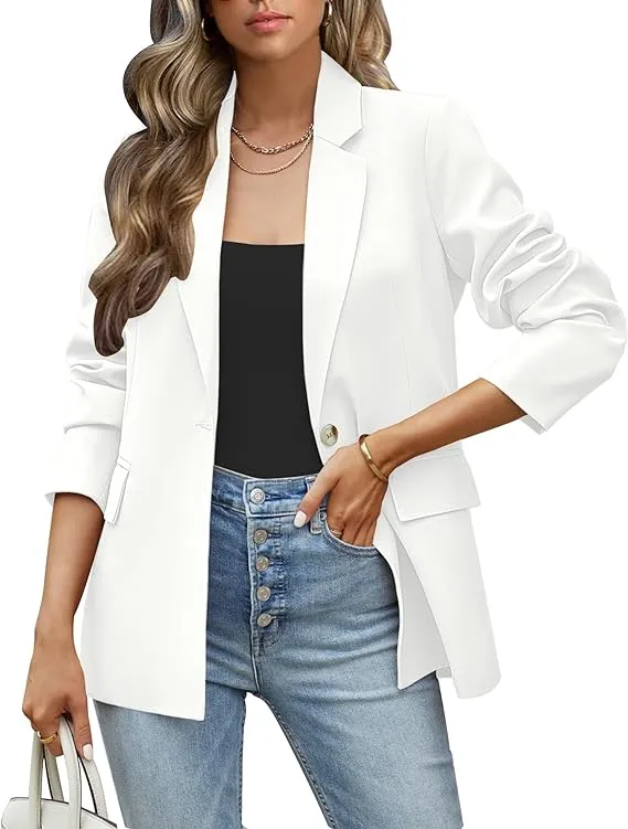 luvamia Blazers for Women Business Casual Long Sleeves Work Professional Suits D