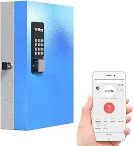 WeHere 32 Key Lock Box(Plus), Smart Key Cabinet Wall Mount, OTP Access Share ...