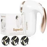 SUPER LINT Electric Fabric Shaver Best Rated Sweater Shaver Fuzz Pill Bobble Remover for Fabric Fleece Curtains Clothes, White & Gold