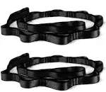 2 Pcs NRC&amp;XRC Aerial Yoga Hammock Daisy Chains, 22kN Adjustable 150CM, black 