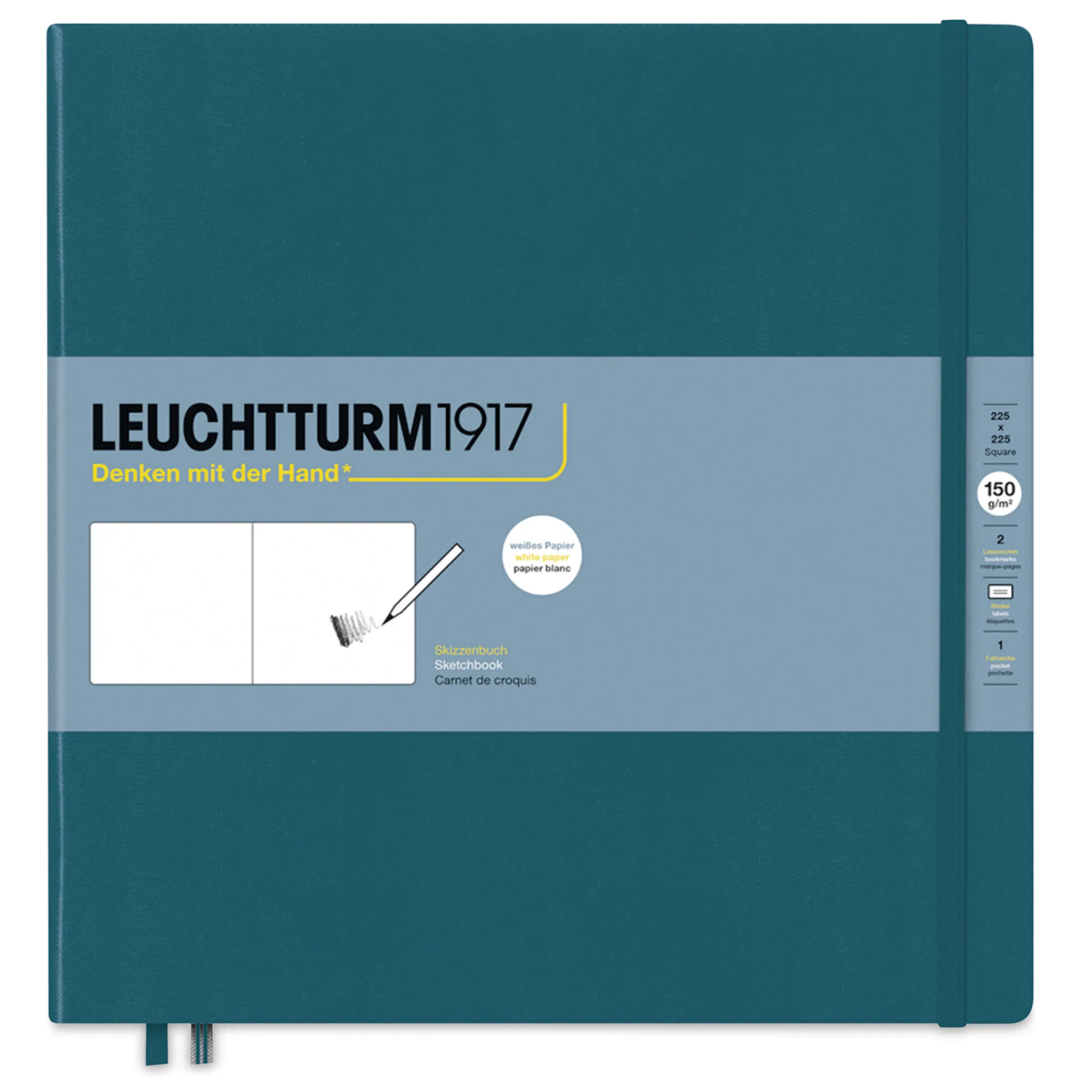 Leuchtturm1917 Sketchbook - Pacific Green, 8-7/8" x 8-7/8"