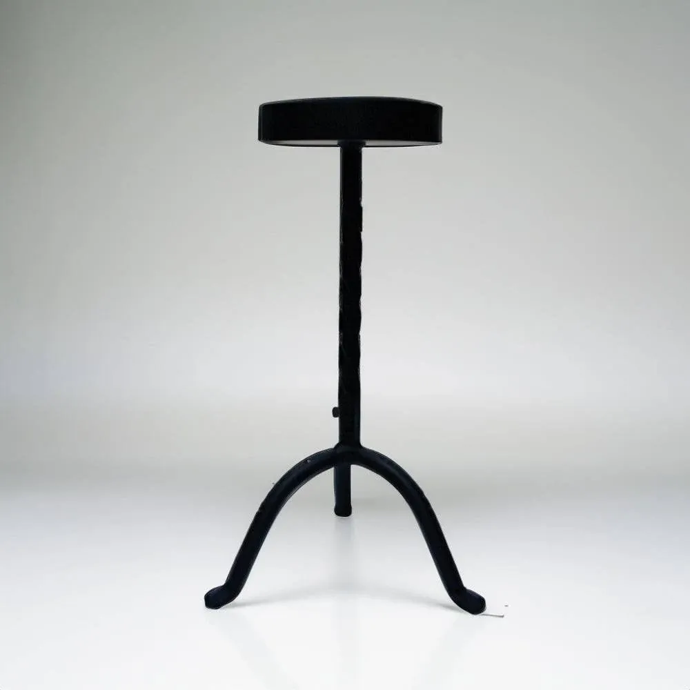 A Cheerful Giver 10" Black Metal Candle Pillar Stand