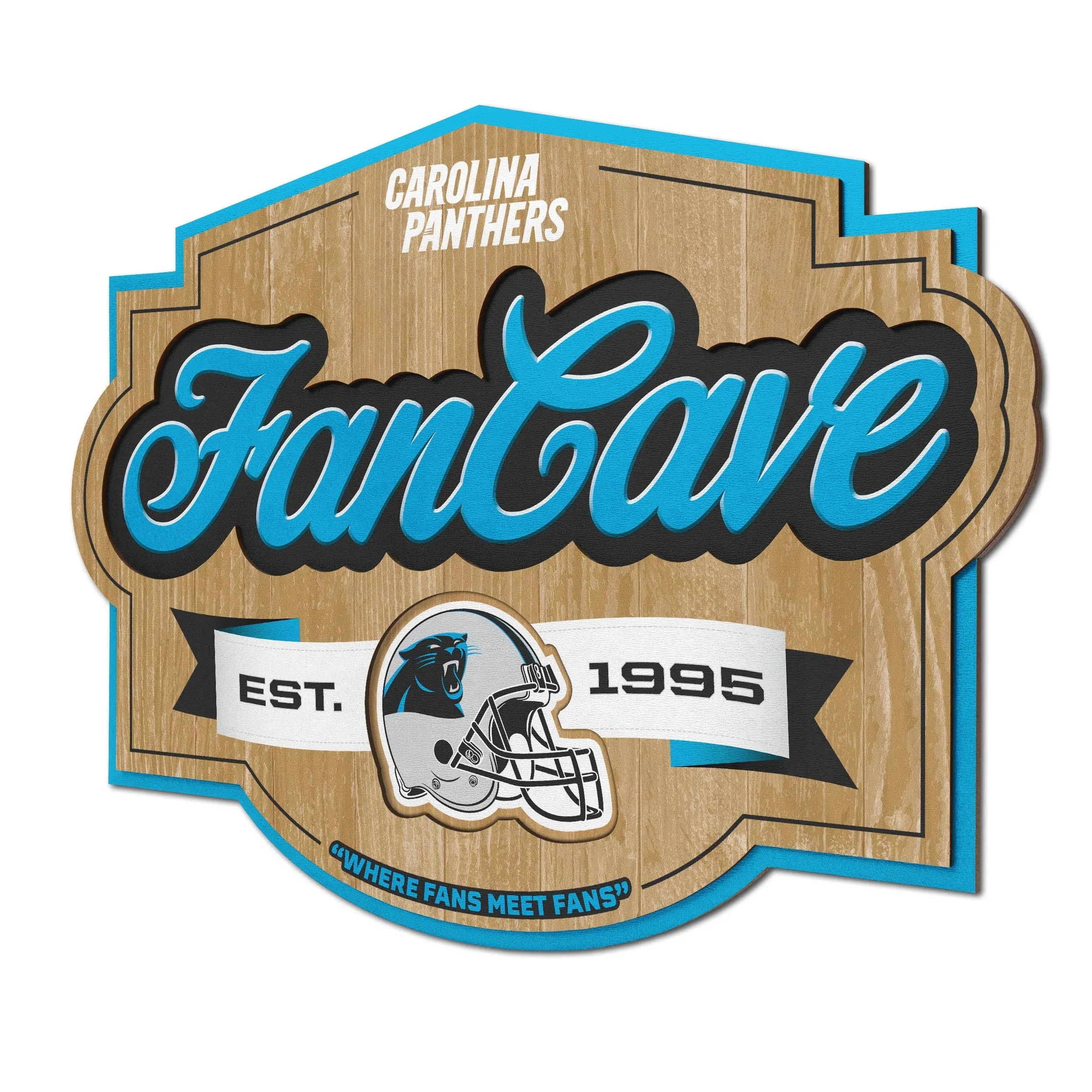 YouTheFan NFL Carolina Panthers Fan Cave Sign