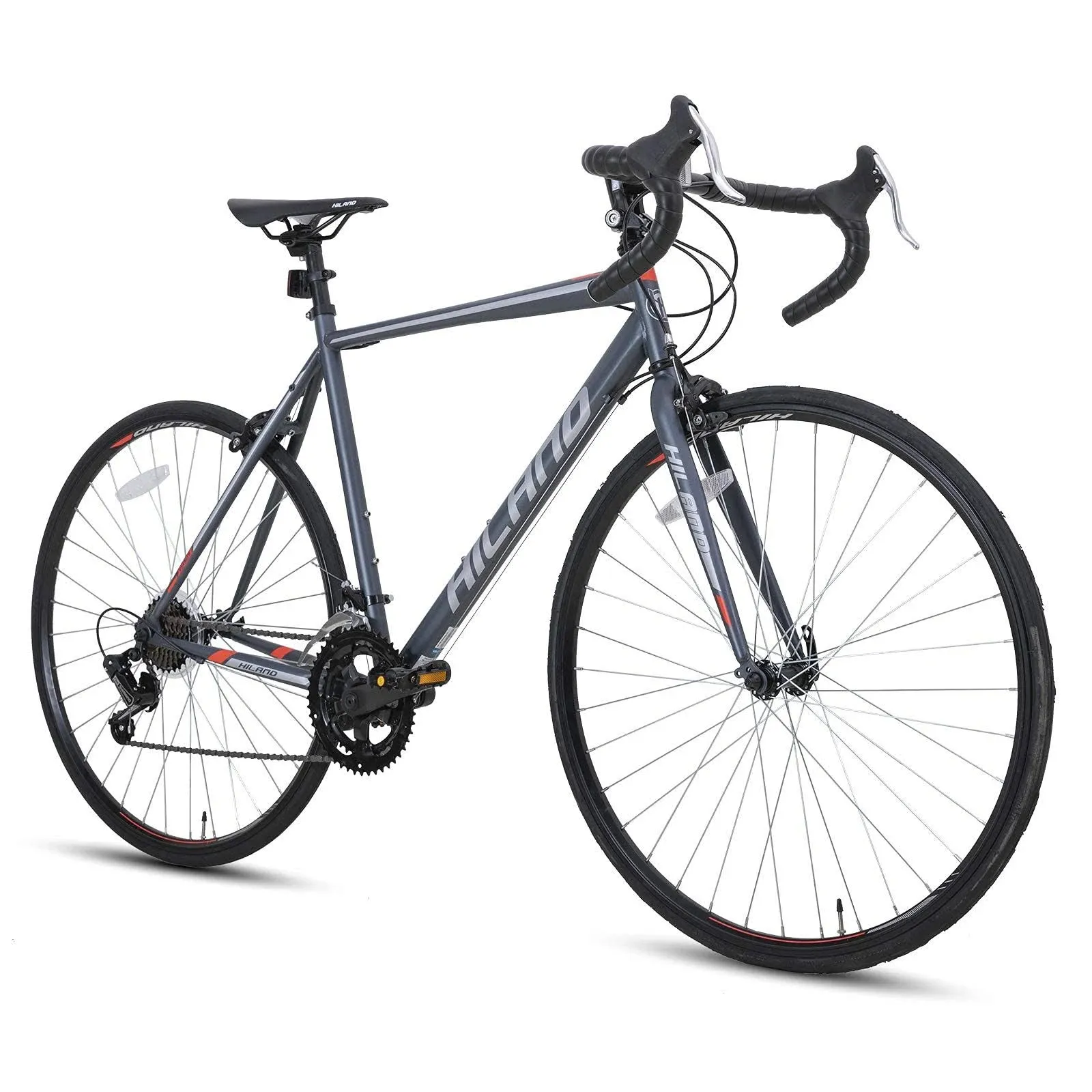 Hiland Road Commuter Bike, 700C Wheels City Bike, 14 speeds Racing Bike for Men Women, Urban Adult Bicycle