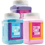 The Candery Cotton Candy Sugar Floss 3lbs 3 Pack Premium Flavors (Grape, Raspberry,Strawberry)