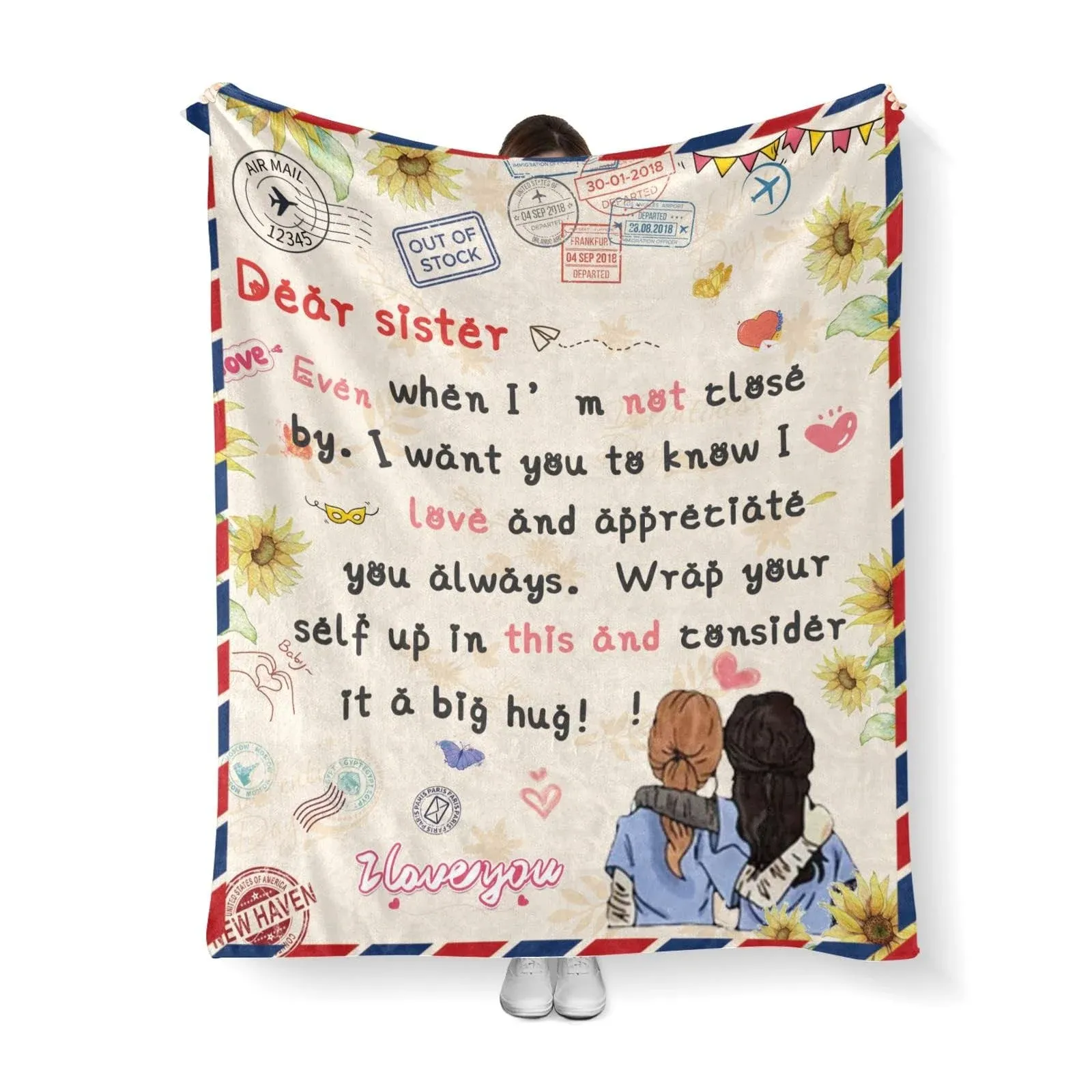 Sisters Gifts from Sister Sister Blanket from SisterSister Birthday Gifts fro...