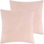 Levtex Home Cross Stitch Blush Euro Sham Set of 2 - Cotton