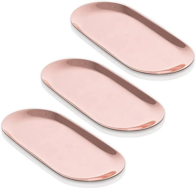 Candle Tray Rose Gold – 11 inch (L), Set of 3