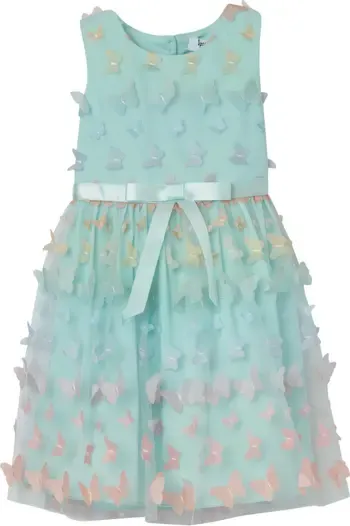 Kids' 3D Sleeveless Butterfly Dress