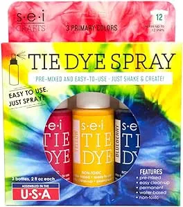 Sei Primary Tie Dye Kit  Craft and Fabric Spray  3 Colors