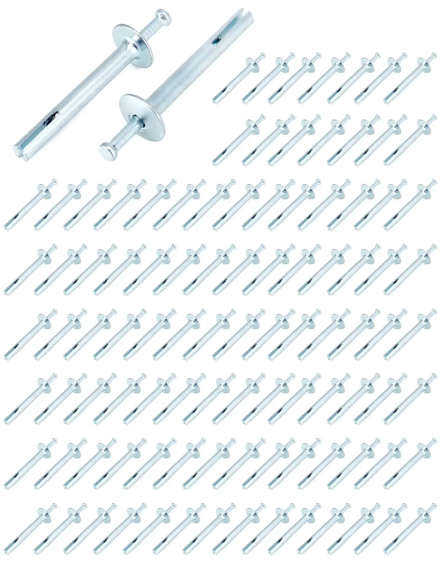 QWORK 1/4&#034; X 2&#034; Steel Hammer Drive Nails in Anchor (100 per Box)