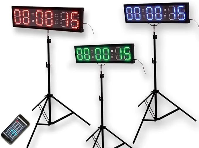 EU 4&#034; 6 digits 7 Colors LED Race Timing Clock phones are supported