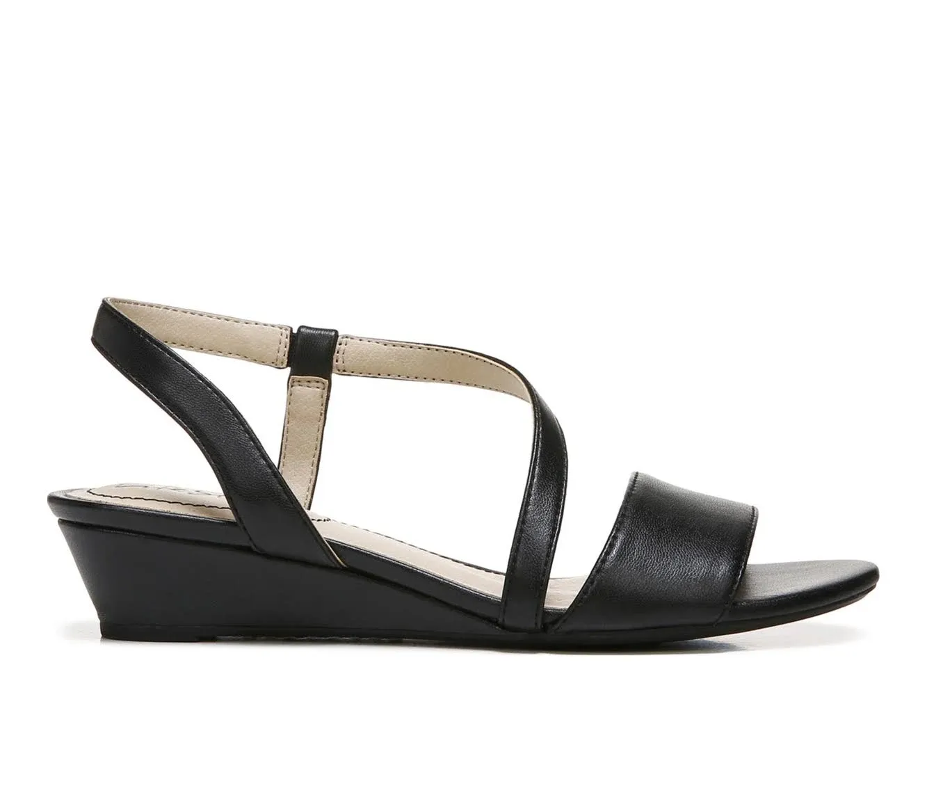 Women's LifeStride Yasmine Wedge Sandals in Black Size 6