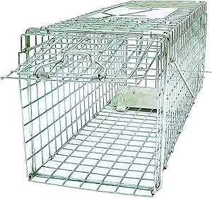 Pulomi Collapsible Humane Live Animal Cage Trap No-Kill Trapping Kit for Humane Catch Release Rodent Small Cat, Rabbits, Squirrel, Opossum, Squire, R