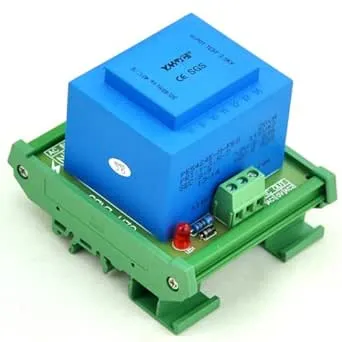 CZH-LABS P 115VAC, S 24VAC, 20VA DIN Rail Mount Power Transformer Module, D-1033T/E, AC24V .