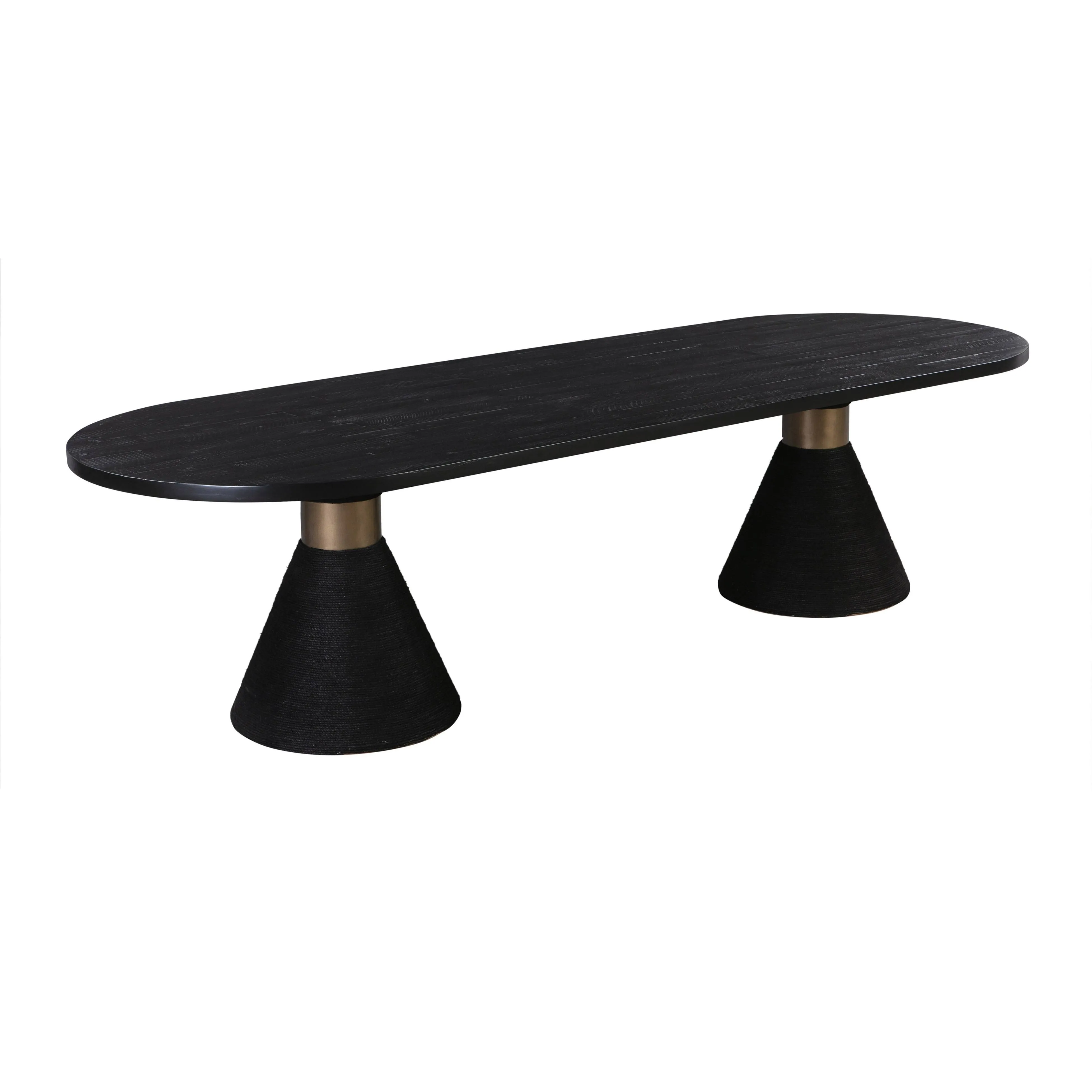 TOV Furniture Rishi Black Rope Oval Table