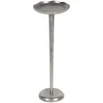 Kate and Laurel Alessia Round Metal Drink Table, 8x8x22, Silver