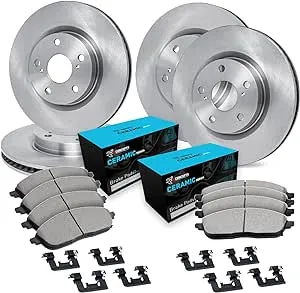 R1 Concepts Front Brakes and Rotors Kit |Front Brake Pads| Brake Rotors and Pads| Euro Ceramic Brake Pads and Rotors WFTN1-31368