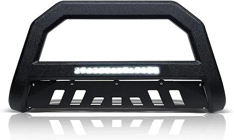 Armordillo 8703083 AR Series Bull Bar Bumper Guard with LED Light - Textured Black Fits 2019-2022 Chevy Silverado 1500