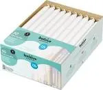 BOLSIUS White Candlesticks Bulk Pack 50 Count - Unscented Dripless 11.5 Inch