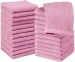 Utopia Towels 24 Pack Cotton Washcloths Set - 100% Ring Spun Cotton, Premium Quality Flannel Face Cloths, Highly Absorbent and Soft Feel Fingertip