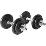 CAP Barbell 40 Pound Adjustable Cast Iron Dumbbell Set with Case