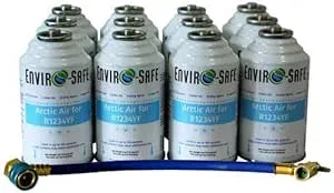 EnviroSafe Arctic Air for R1234yf Systems, R-1234yf, 3 Cans and Gauge