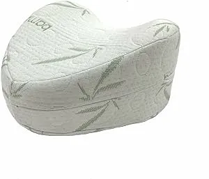 Sacred Thread Memory Foam Knee Pillow for Side Sleepers, for Knee, Hip, and Back Pain, Cooling Rayon Made from Bamboo Cover, for Sleeping and