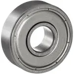 NSK 608Z Deep Groove Ball Bearing, Single Row, Single Shield, Pressed Steel Cage ...