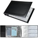 7 Ring Business Check Book Binder, 600 Checks Capacity for 9&#034; x 13&#034; Sheets, PU L