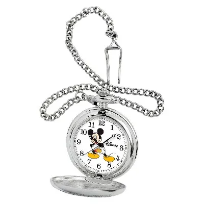 ewatchfactory | Disney Mickey Mouse Men&#039;s Silver Alloy Pocket Watch | Realry