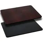 Flash Furniture 30'' x 48'' Rectangular Table Top with Black or Mahogany Reversible Laminate Top