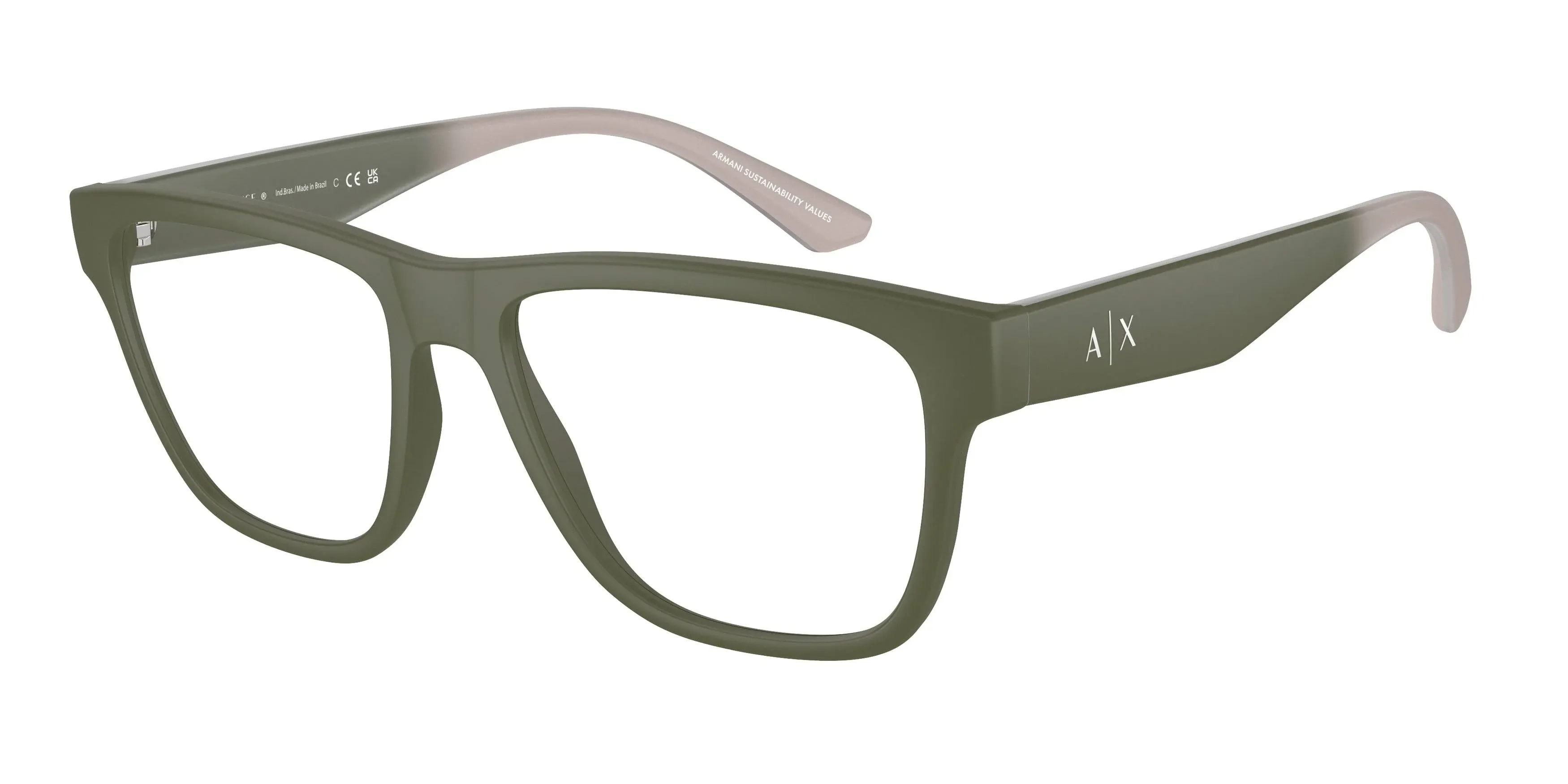 Original Armani Exchange Eyeglasses 0AX3105 8301 Matte Green Frame 55MM Rx-ABLE