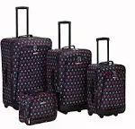 Rockland Luggage Softside 4 Piece Luggage Set, F109