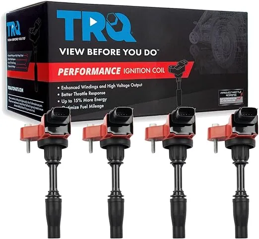 TRQ Premium High Performance Engine Ignition Coil Kit Set of 4 for GM New